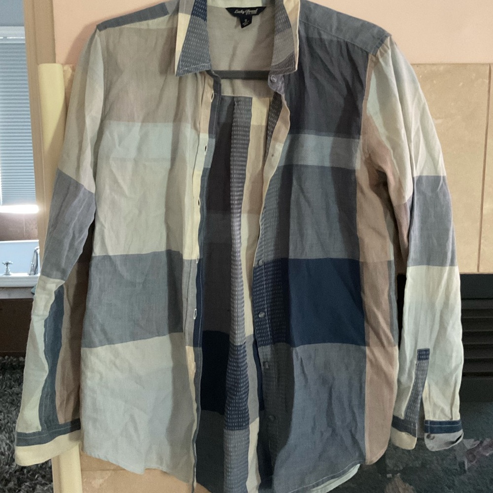 Lucky Brand Small Button Down Shirt Patchwork